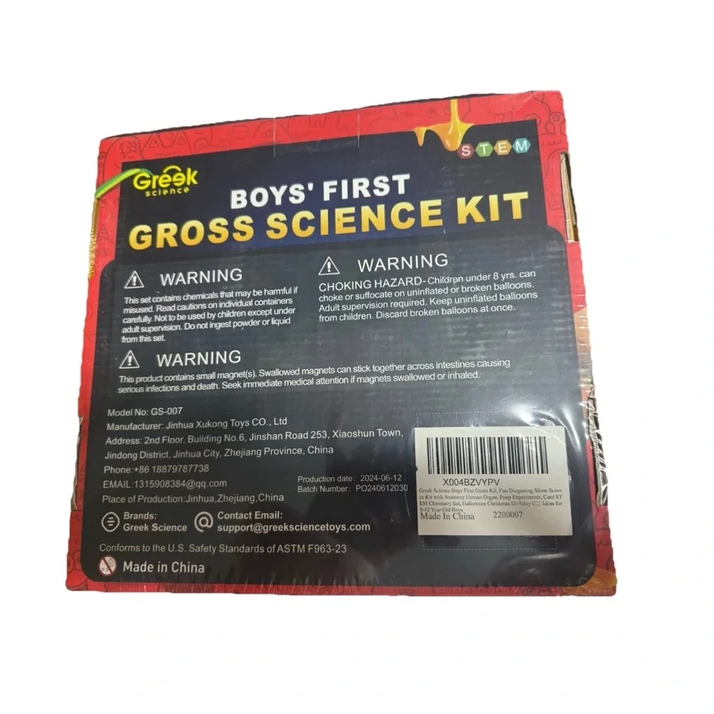 New Greek Science Boys First gross Science Kit Stem Educational Learning
